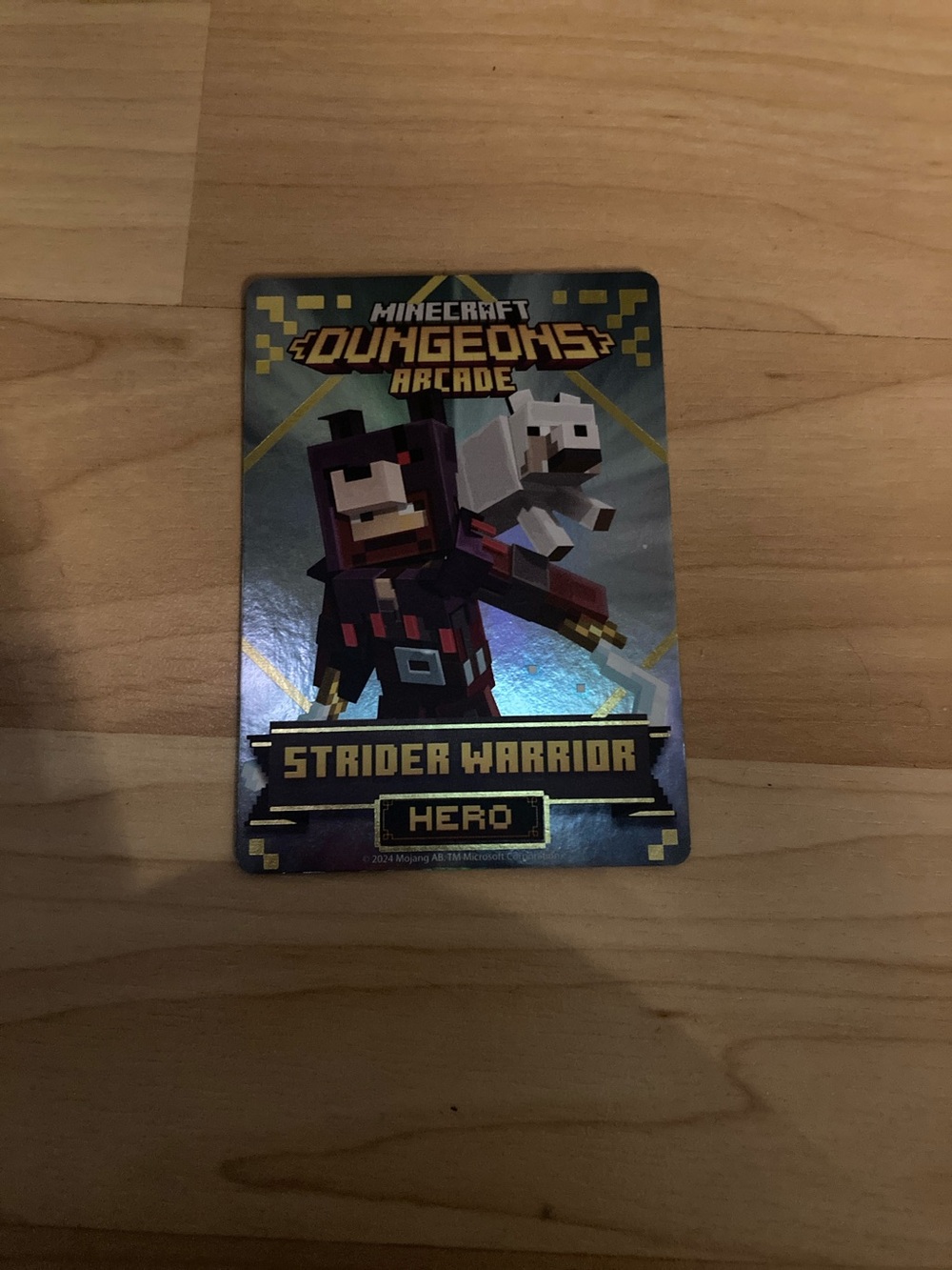 Minecraft Dungeons Arcade Strider Warrior Hero Card - Black